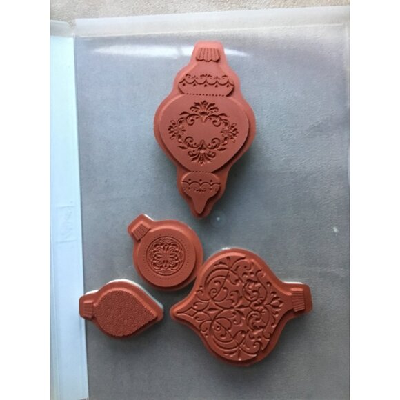Stampin Up! Ornament Keepsakes Cling Stamps & Holiday Ornaments Framelits - Picture 6 of 9
